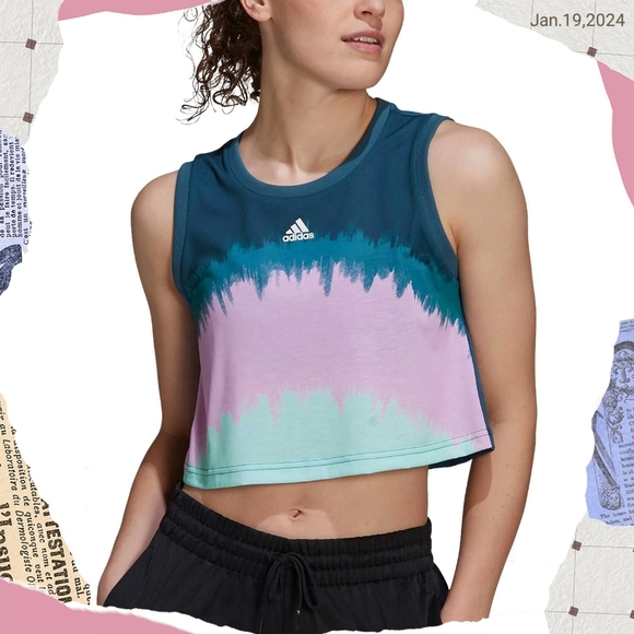 🩶🆕 ADIDAS CROP TOP size L 🆕 🩶 - Picture 1 of 5